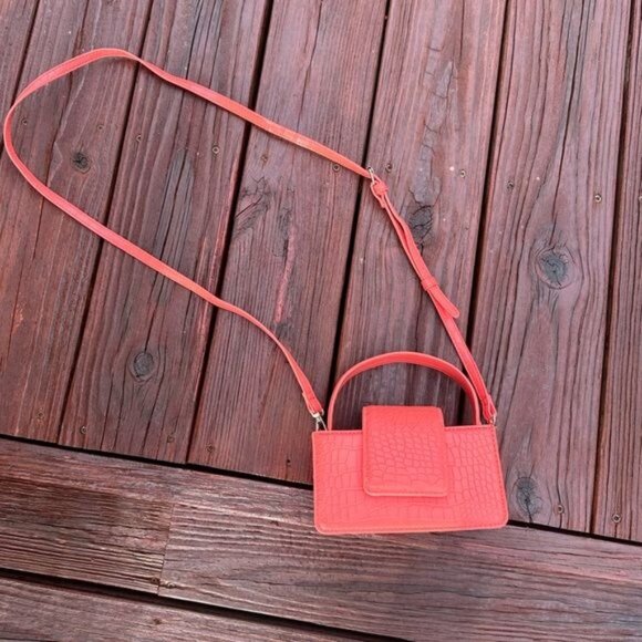 Coral Pink Mini Purse Small - Picture 5 of 12